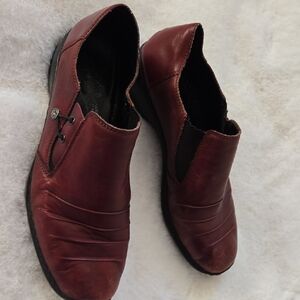 Rieker Women's Dark Red Leather Shoes